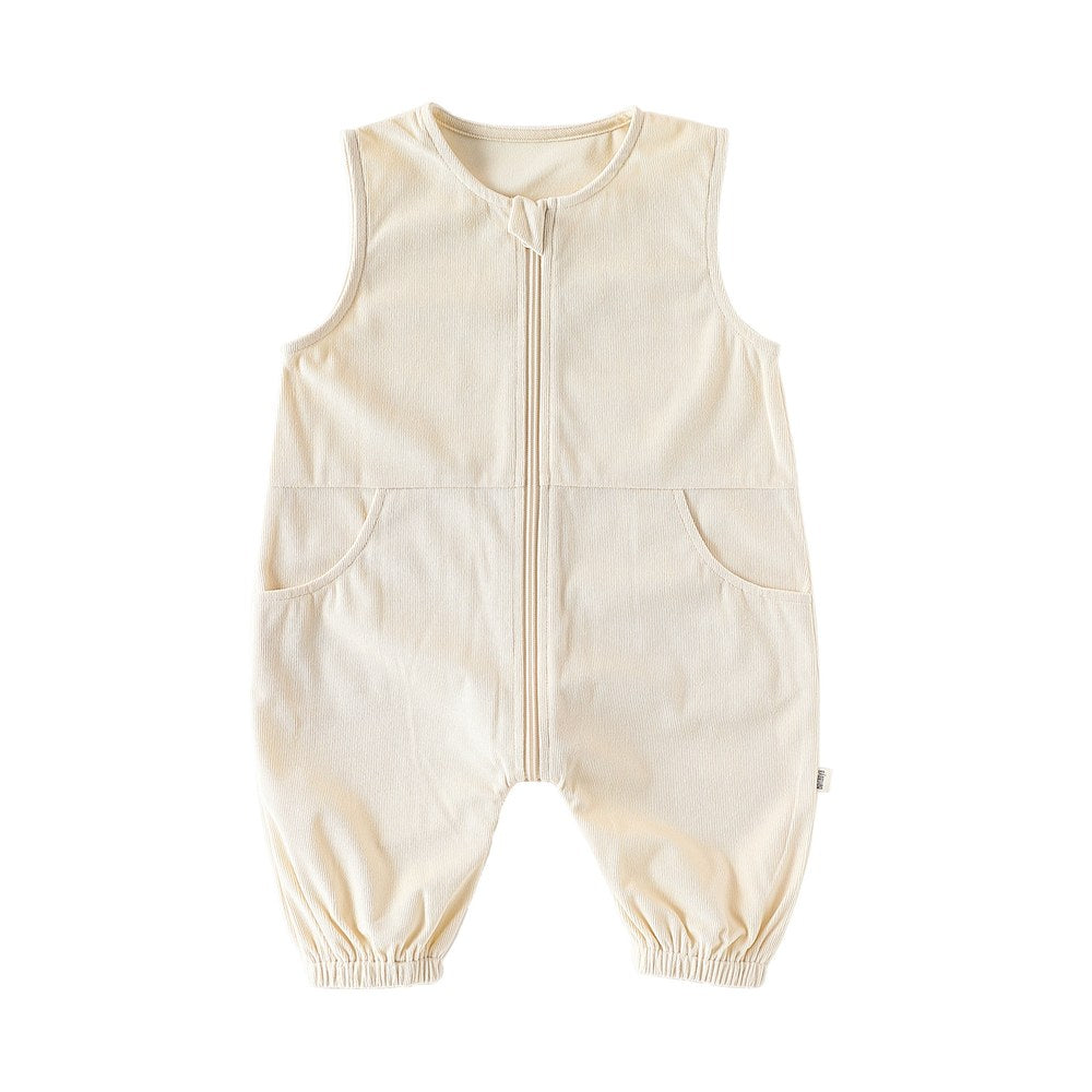 Baby Kids Unisex Sleeveless Corduroy Rompers