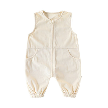 Baby Kids Unisex Sleeveless Corduroy Rompers
