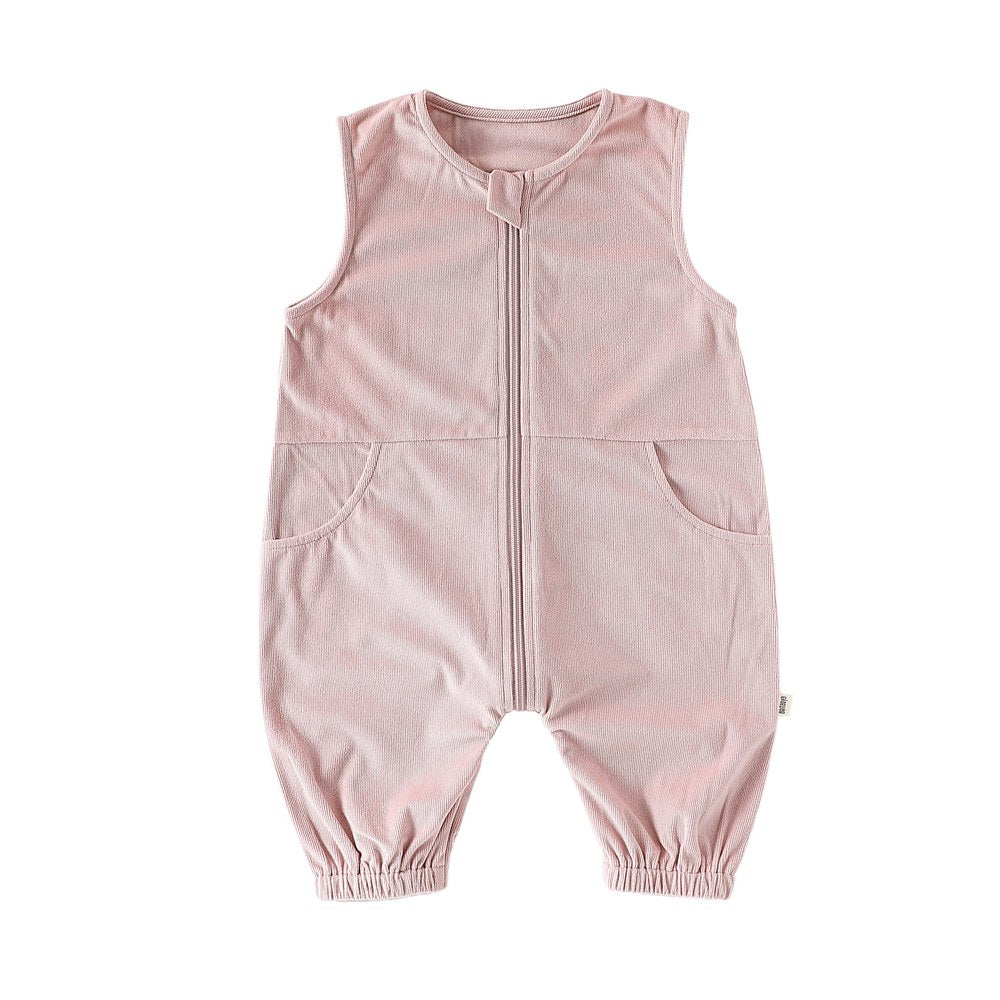 Baby Kids Unisex Sleeveless Corduroy Rompers