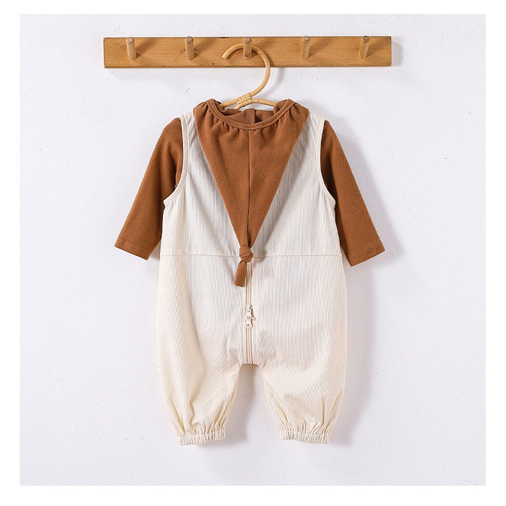 Baby Kids Unisex Sleeveless Corduroy Rompers