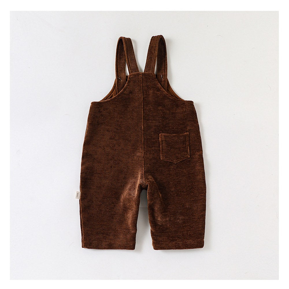 Baby Kids Unisex Sleeveless Corduroy Strap Rompers Overalls