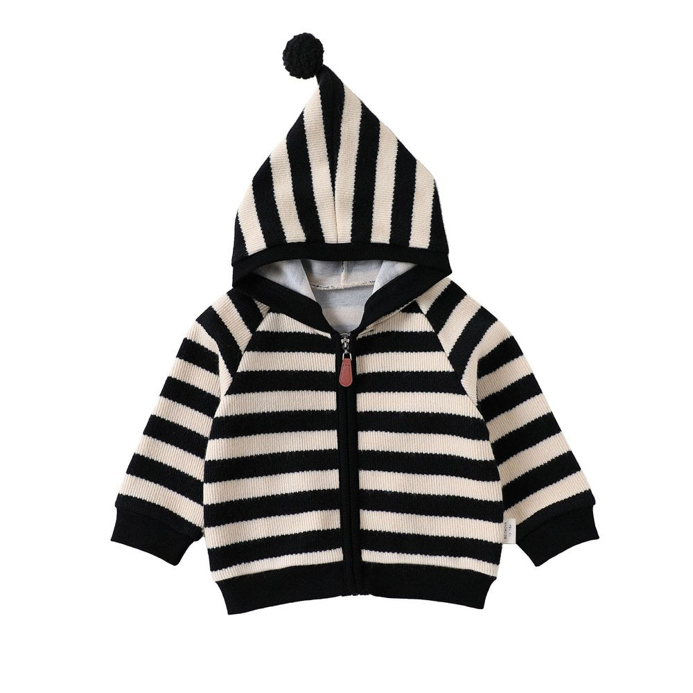 Baby Kids Striped Pattern Hooded Coat