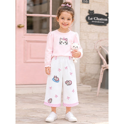 Baby Kids Girls Cartoon Pattern Pants