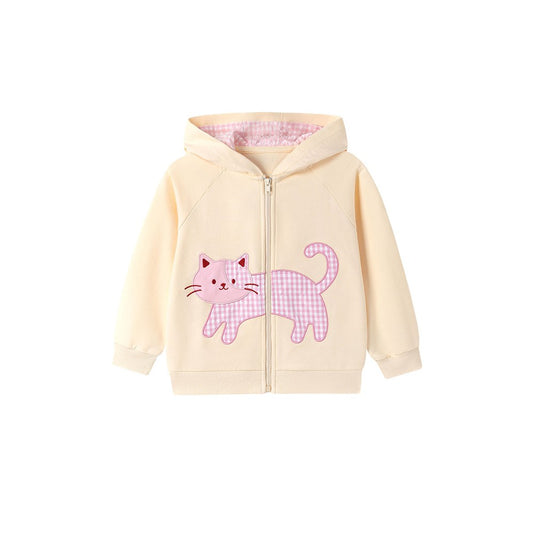 Baby Kids Girls Animals Cartoon Pattern Hooded Coat