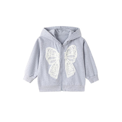 Baby Kids Girls Embroidery Pattern Hooded Coat