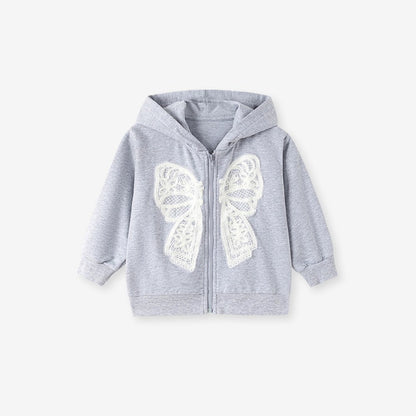 Baby Kids Girls Embroidery Pattern Hooded Coat