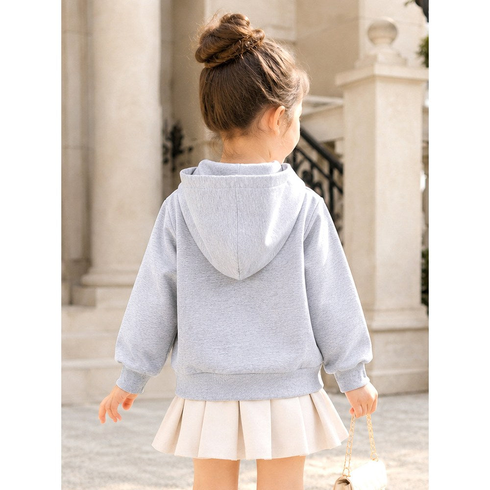 Baby Kids Girls Embroidery Pattern Hooded Coat