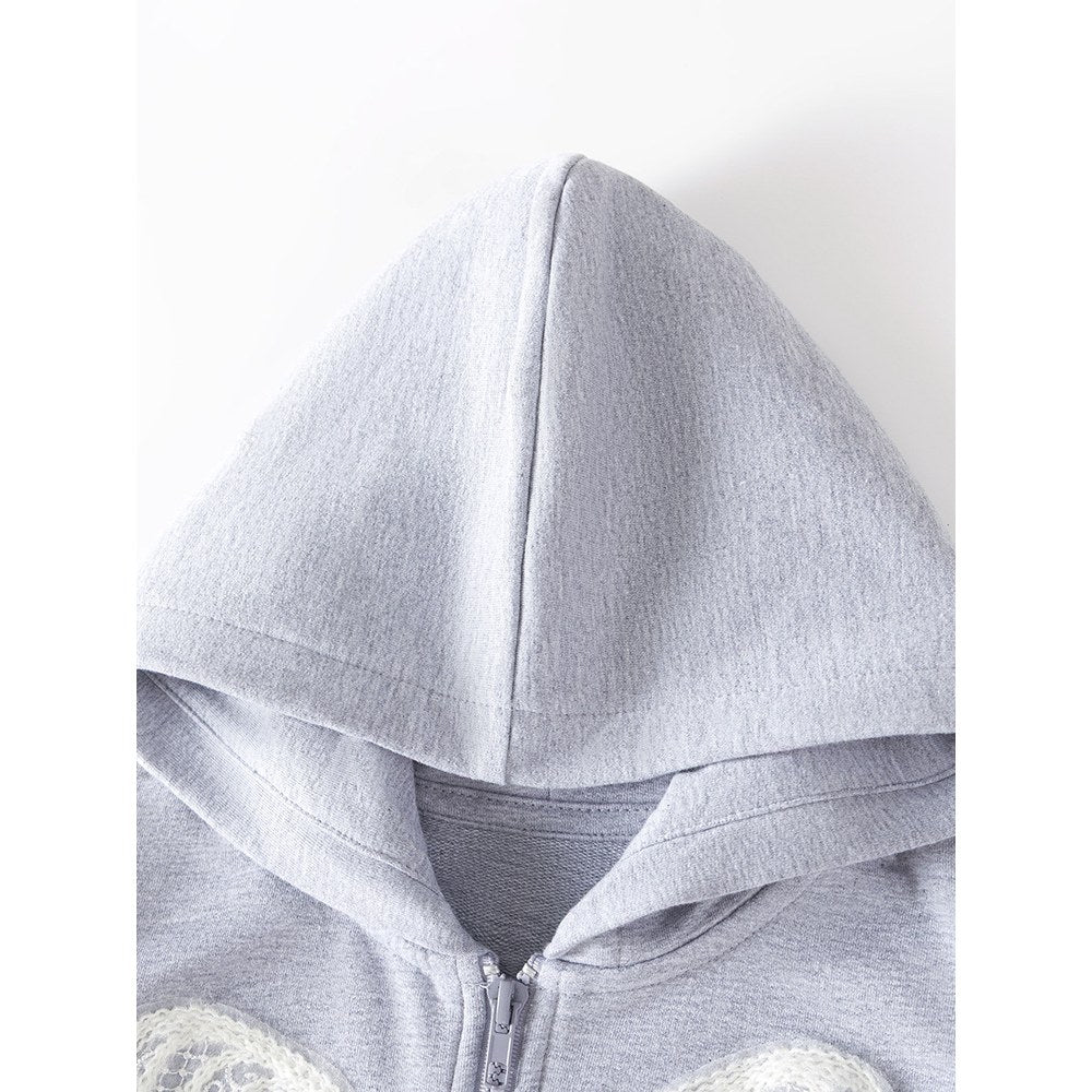 Baby Kids Girls Embroidery Pattern Hooded Coat
