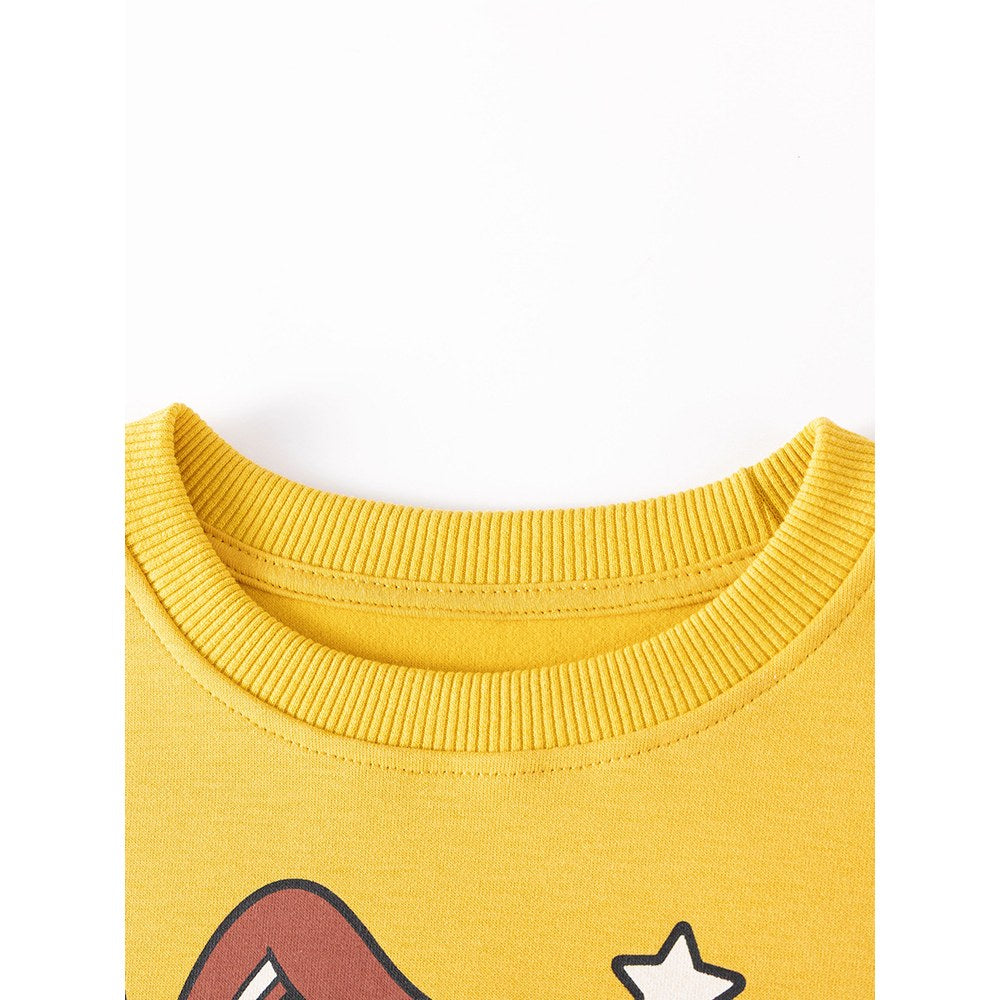Baby Kids Girls Long Sleeves Cartoon Pattern Pullover