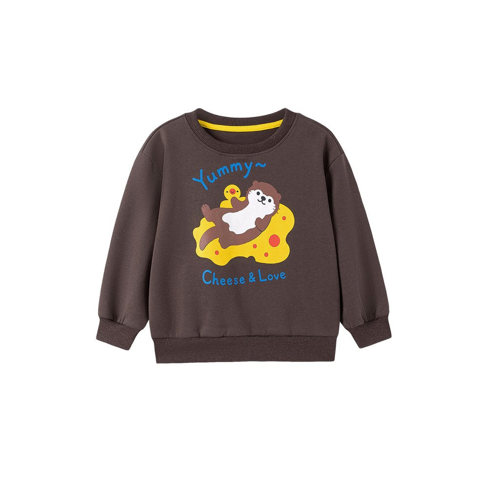 Baby Kids Girls Long Sleeves Cartoon Pattern Pullover