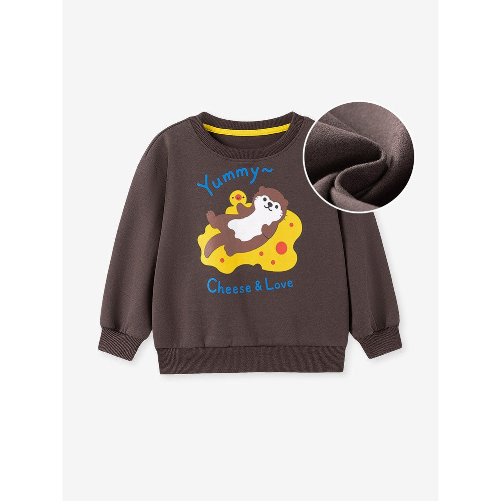 Baby Kids Girls Long Sleeves Cartoon Pattern Pullover