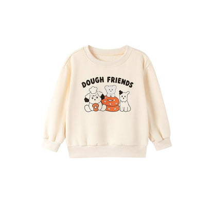 Baby Kids Girls Long Sleeves Cartoon Pattern Pullover