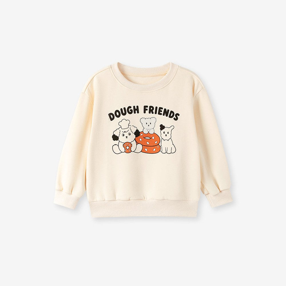 Baby Kids Girls Long Sleeves Cartoon Pattern Pullover