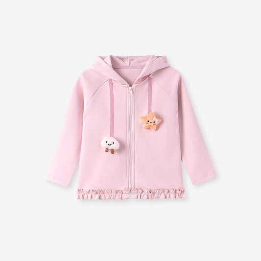 Baby Kids Girls Cartoon Pattern Hooded Coat