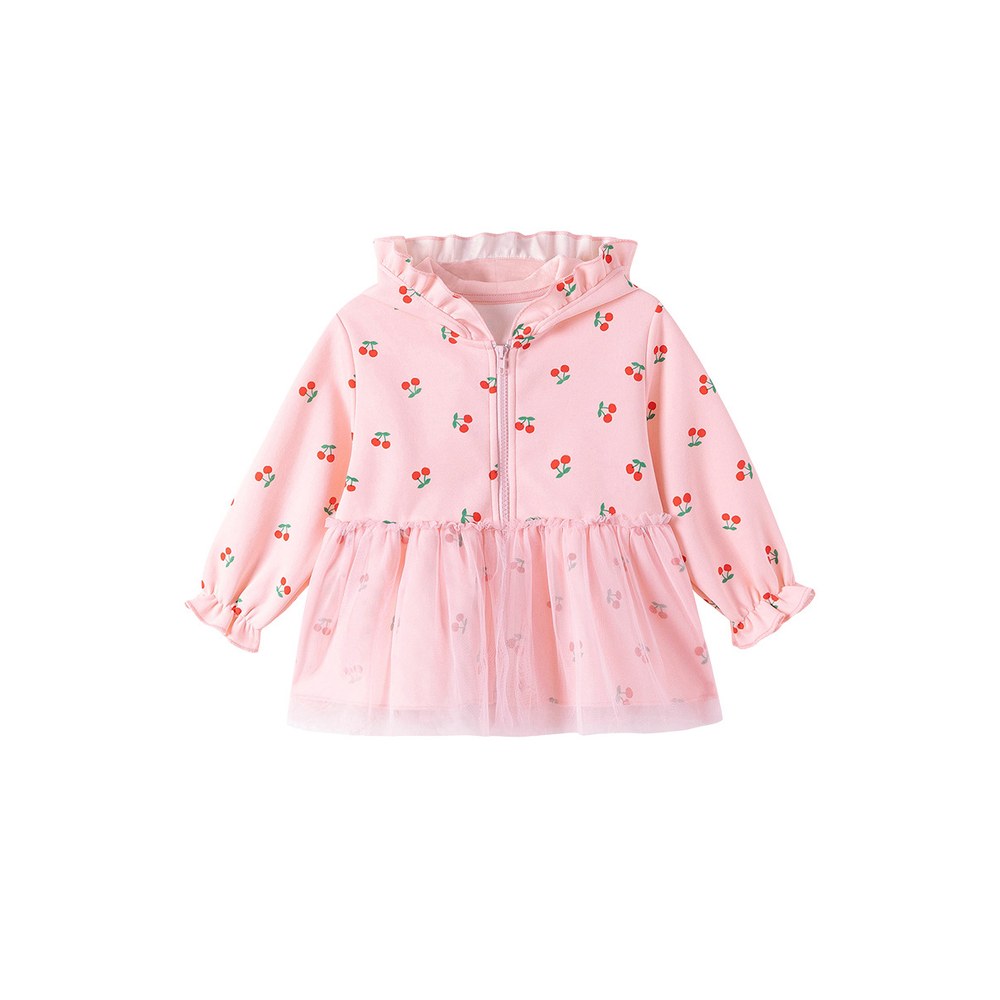 Baby Kids Girls Long Sleeves Fruits Pattern Hoodie