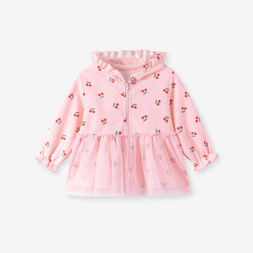 Baby Kids Girls Long Sleeves Fruits Pattern Hoodie