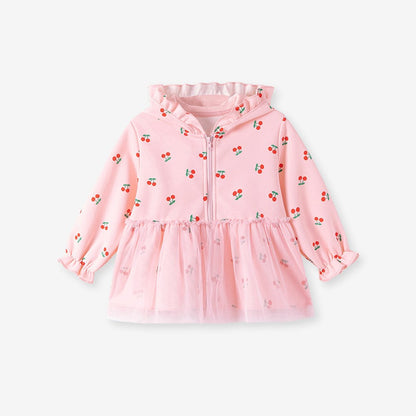 Baby Kids Girls Long Sleeves Fruits Pattern Hoodie