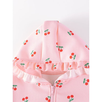 Baby Kids Girls Long Sleeves Fruits Pattern Hoodie