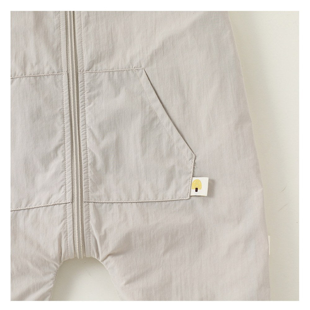 Baby Kids Unisex Sleeveless Wear-Outside Zip-up Rompers