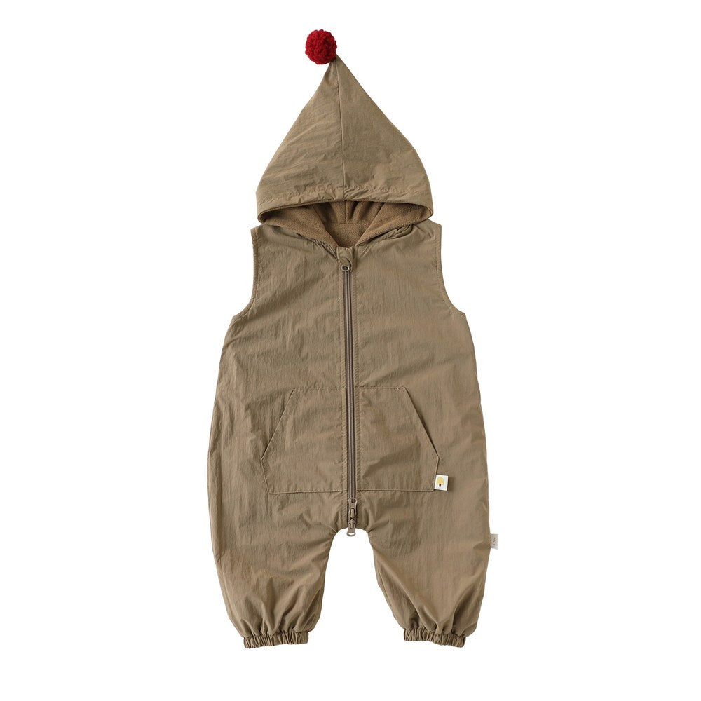 Baby Kids Unisex Sleeveless Wear-Outside Zip-up Rompers
