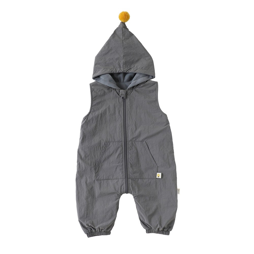 Baby Kids Unisex Sleeveless Wear-Outside Zip-up Rompers