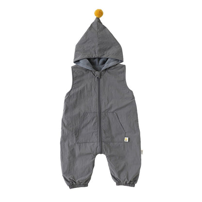 Baby Kids Unisex Sleeveless Wear-Outside Zip-up Rompers