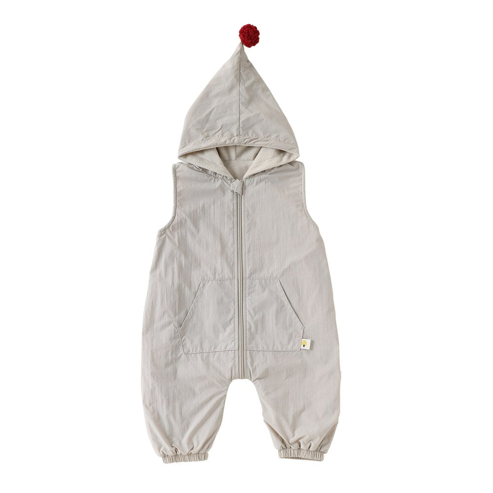 Baby Kids Unisex Sleeveless Wear-Outside Zip-up Rompers