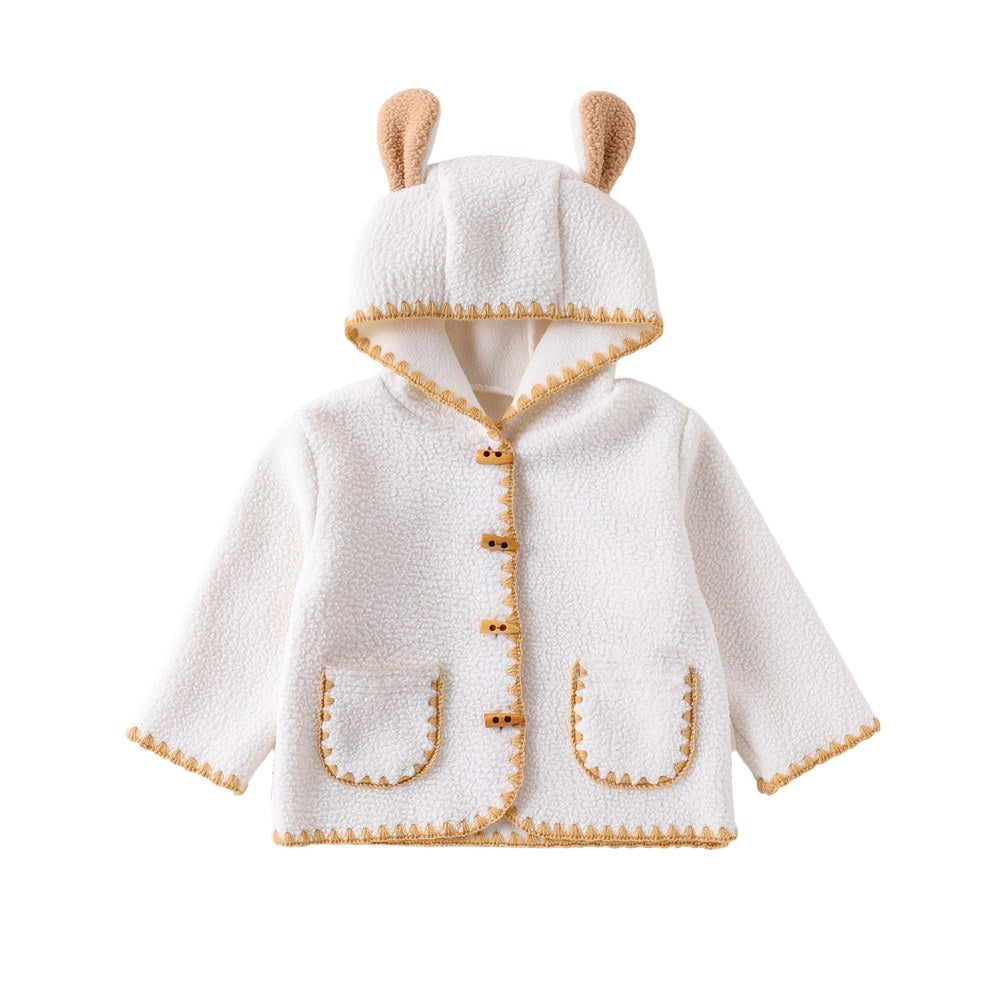 Baby Kids Girls Fluffly Hooded Coat