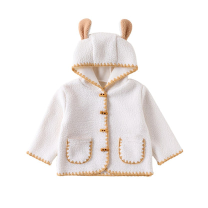 Baby Kids Girls Fluffly Hooded Coat