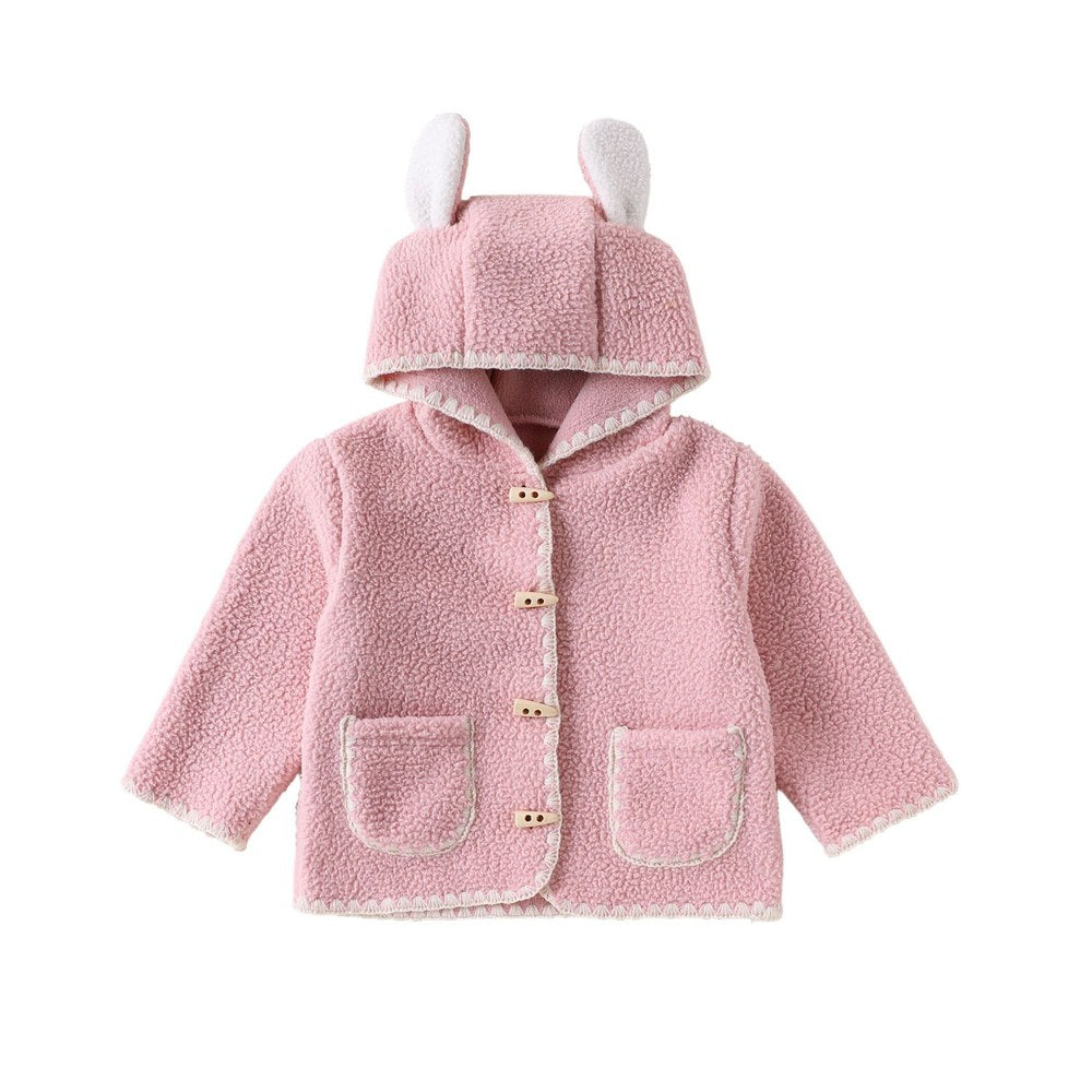 Baby Kids Girls Fluffly Hooded Coat
