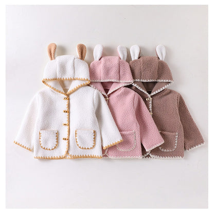 Baby Kids Girls Fluffly Hooded Coat