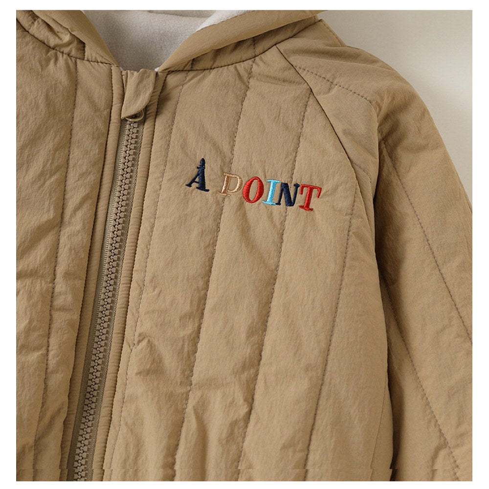 Baby Kids Embroidery Pattern Cotton-Padded Coat