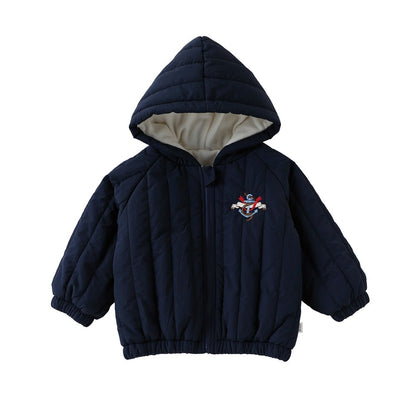 Baby Kids Embroidery Pattern Cotton-Padded Coat