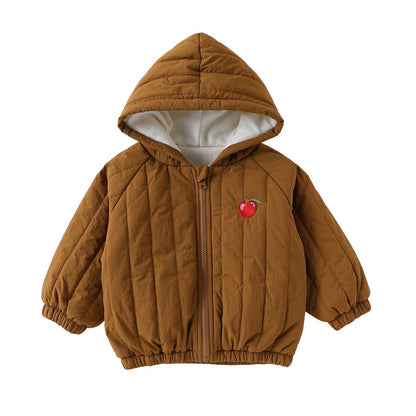 Baby Kids Embroidery Pattern Cotton-Padded Coat
