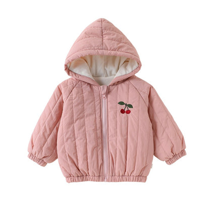 Baby Kids Embroidery Pattern Cotton-Padded Coat