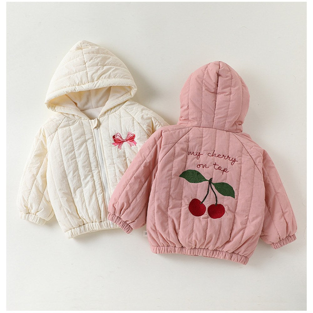Baby Kids Embroidery Pattern Cotton-Padded Coat
