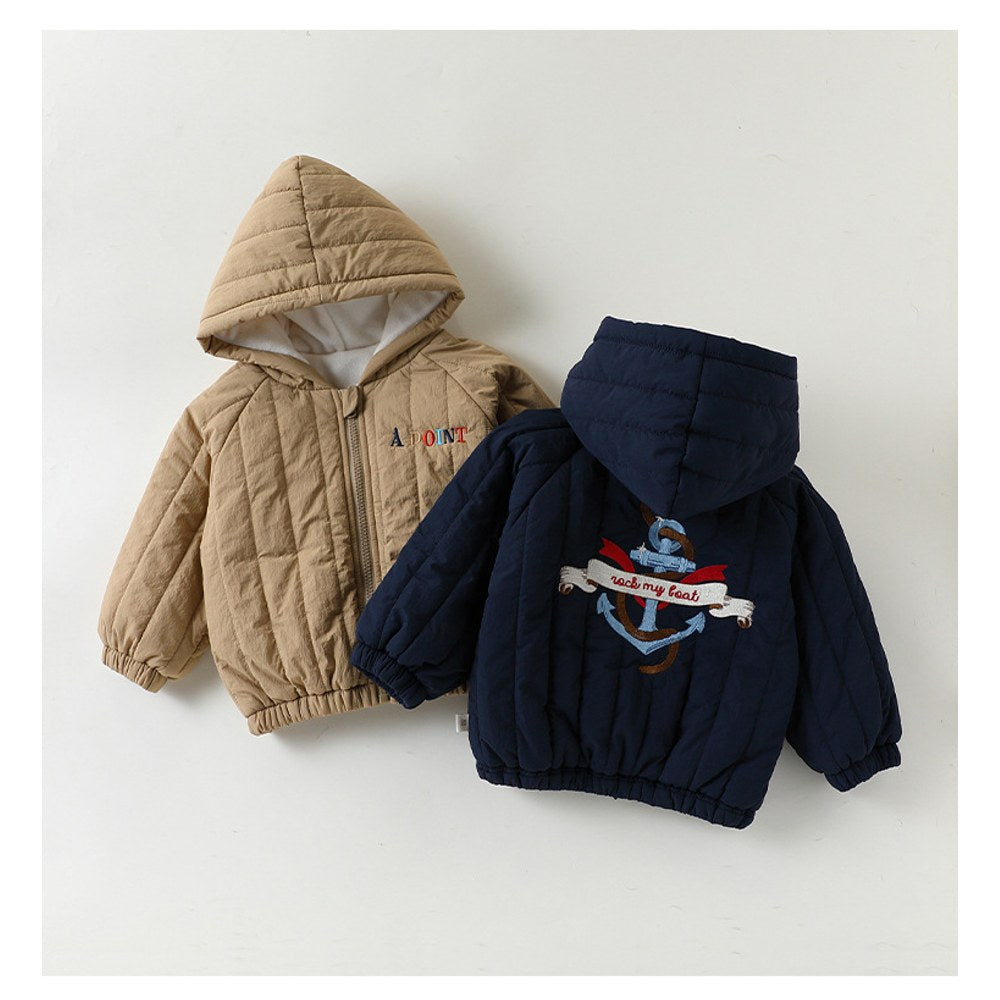 Baby Kids Embroidery Pattern Cotton-Padded Coat