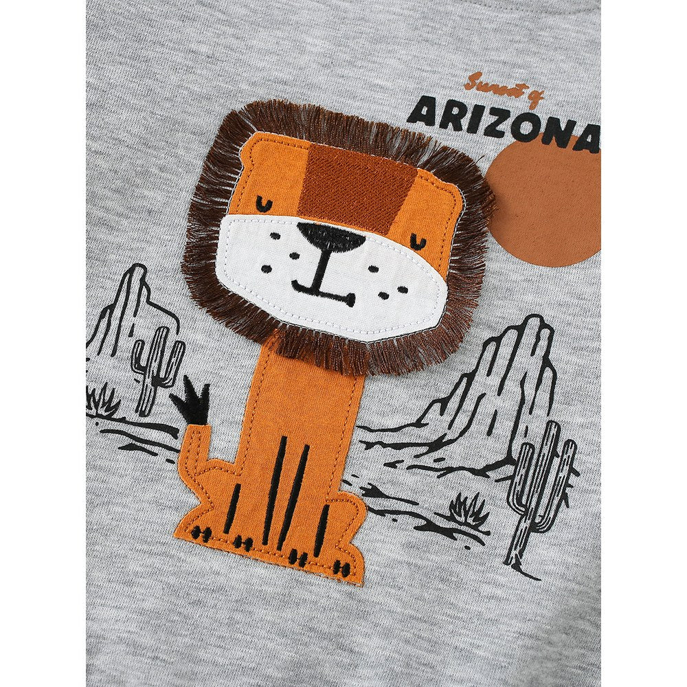 Kids Boys Animals Cartoon Pattern Hoodie