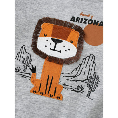 Kids Boys Animals Cartoon Pattern Hoodie