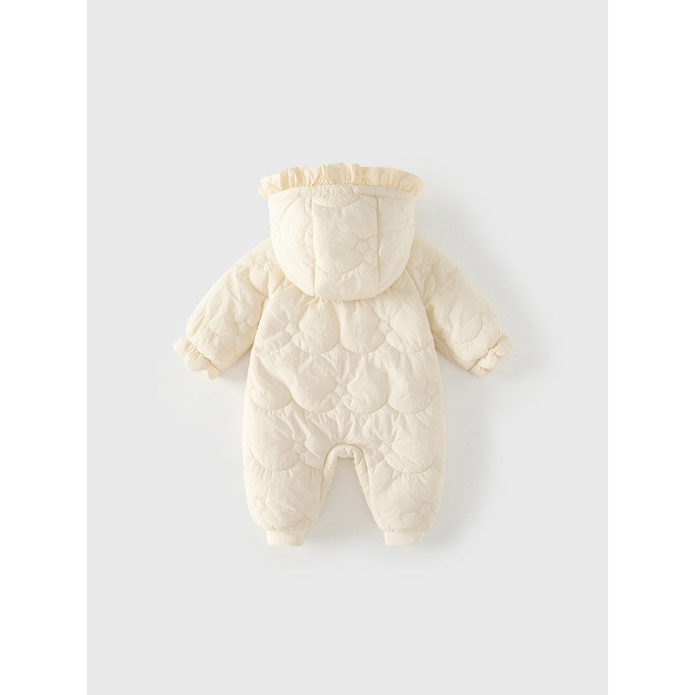 Baby Girls Butterfly Pattern Cotton-Padded Romper