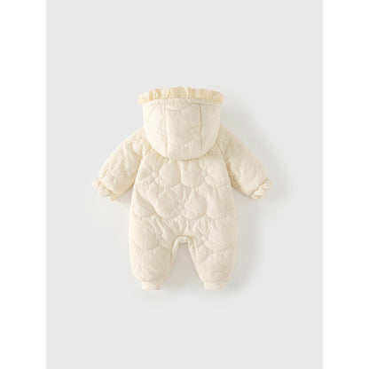 Baby Girls Butterfly Pattern Cotton-Padded Romper