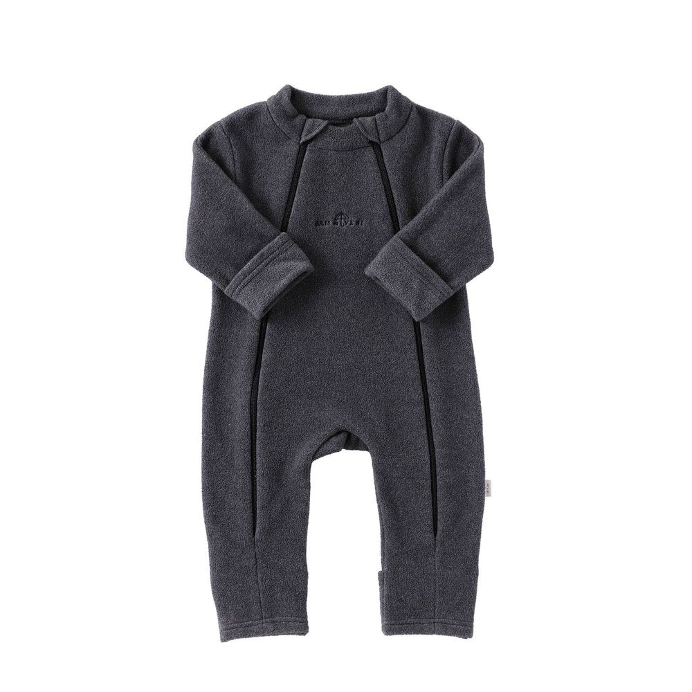 Baby Boys and Girls Polar Fleece Romper Warm Long Sleeve Full Length One Piece Suit with Double Zipper