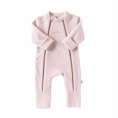 Baby Boys and Girls Polar Fleece Romper Warm Long Sleeve Full Length One Piece Suit with Double Zipper