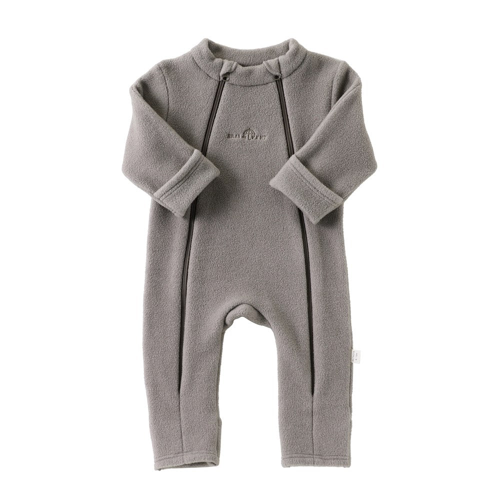 Baby Boys and Girls Polar Fleece Romper Warm Long Sleeve Full Length One Piece Suit with Double Zipper