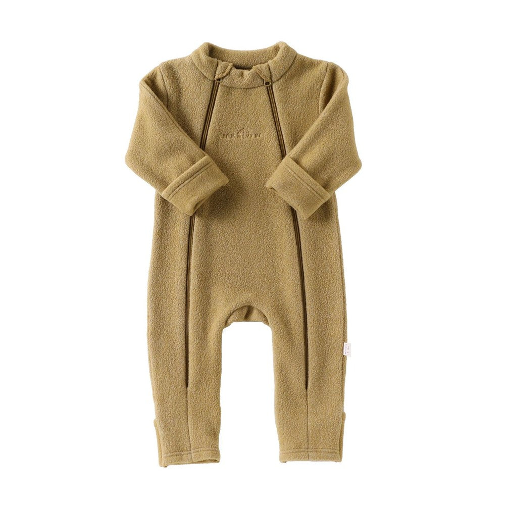 Baby Boys and Girls Polar Fleece Romper Warm Long Sleeve Full Length One Piece Suit with Double Zipper