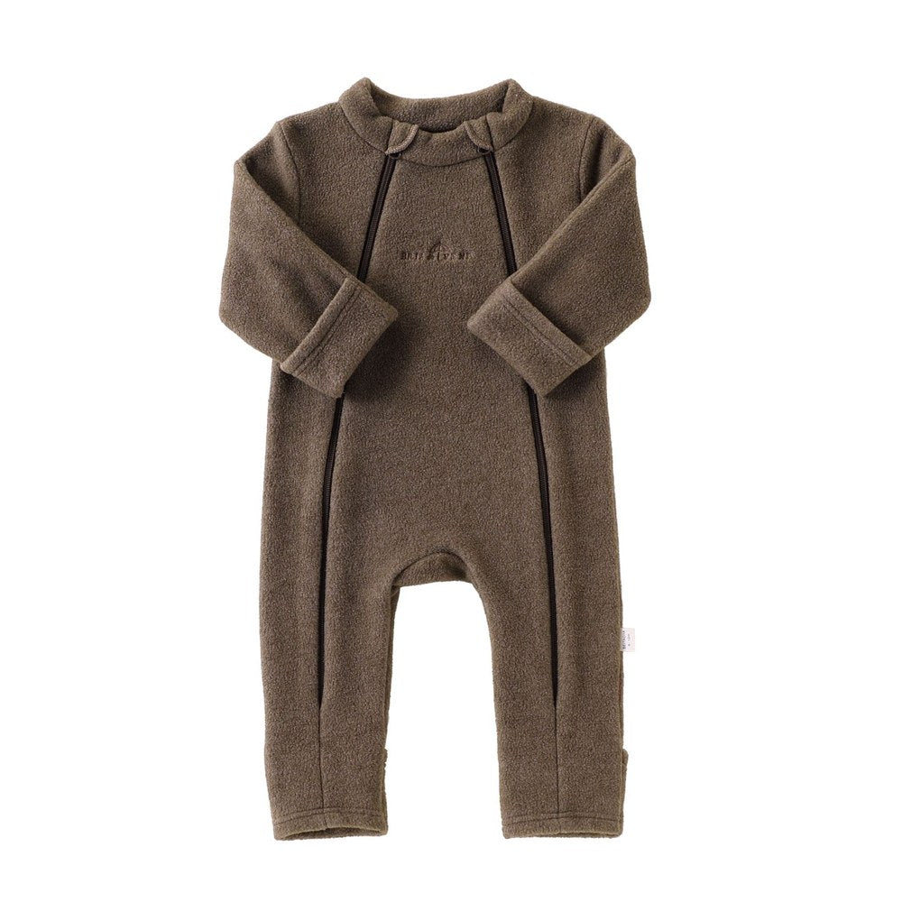 Baby Boys and Girls Polar Fleece Romper Warm Long Sleeve Full Length One Piece Suit with Double Zipper