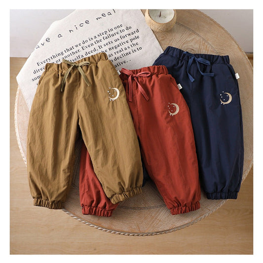 Moons Embroidered Pants for Kids