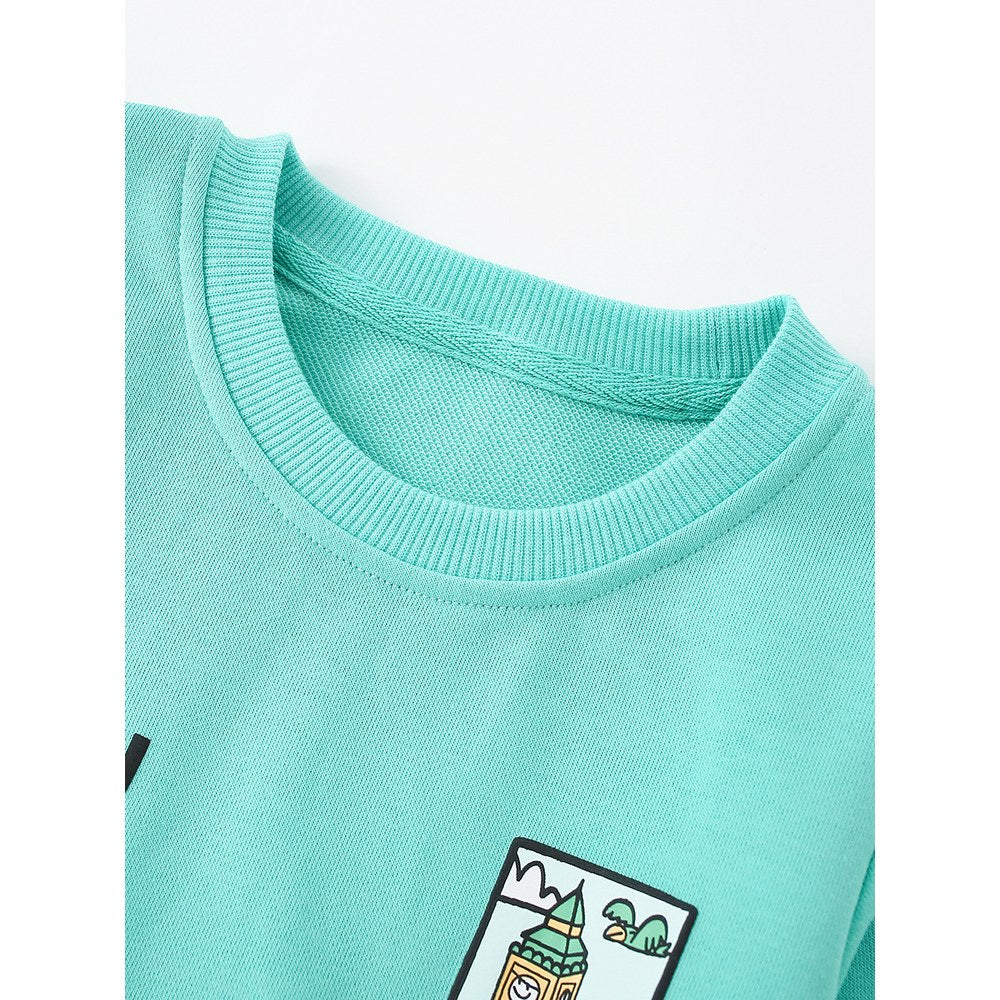 Kids Cartoon Pattern Sweatshirt