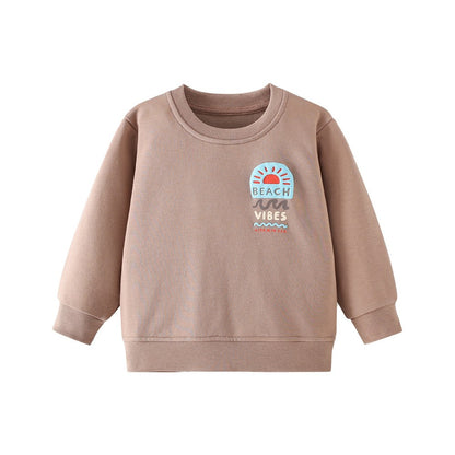 Kids Boys Cartoon and Letters Pattern Sweatshirt