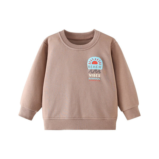 Kids Boys Cartoon and Letters Pattern Sweatshirt